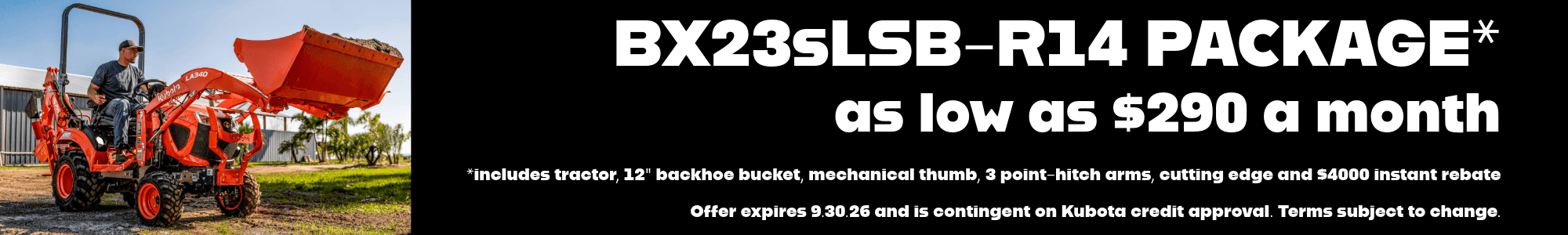 Kubota Package - BX23sLSB-R14